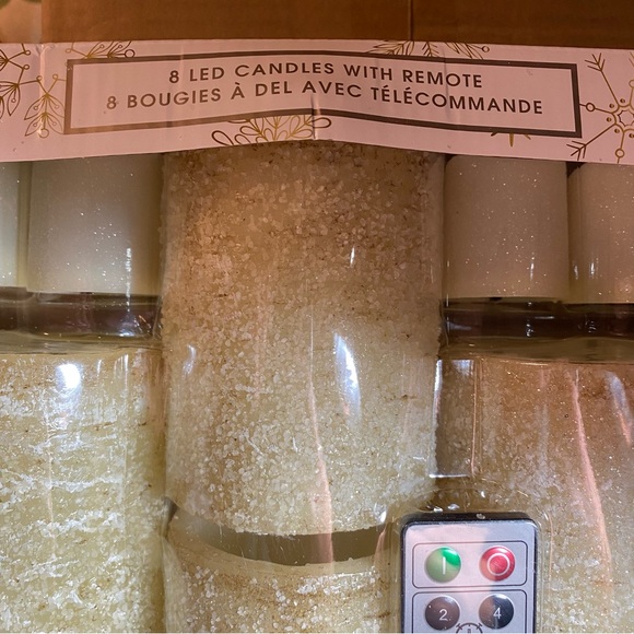 8 LED Glitter Birch Candles with Remote - Picture 2 of 5